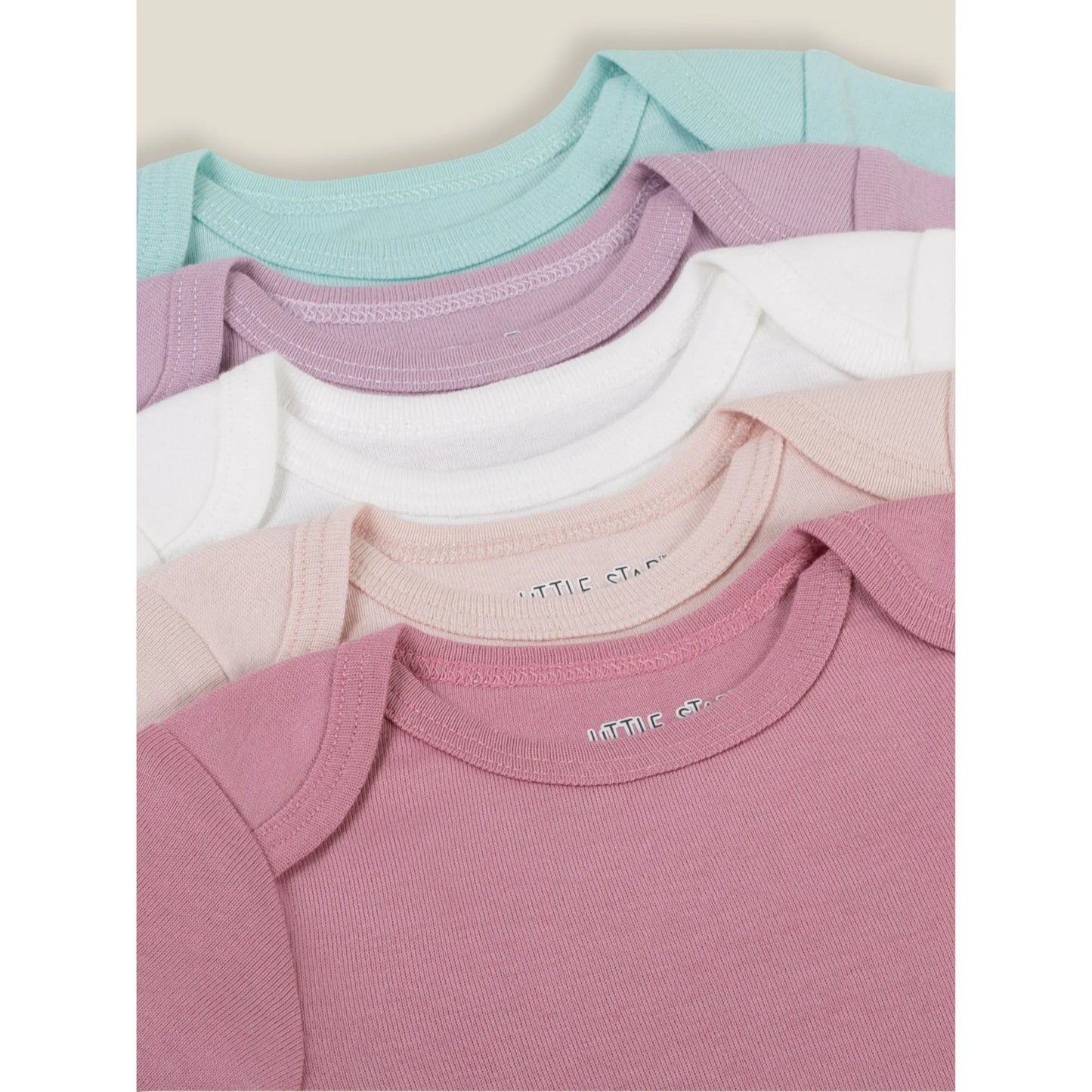 Little Star Organic set 5 mamelucos multicolor - Talla 6a9m