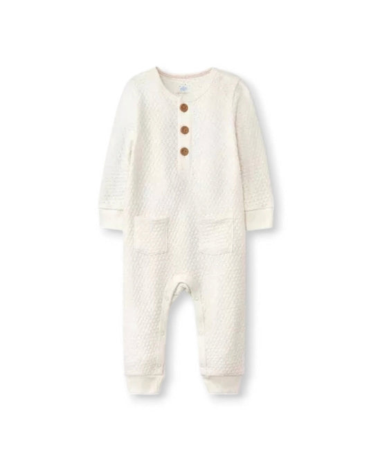 Cloud Island romper largo blanco botones - Talla 3a6 meses