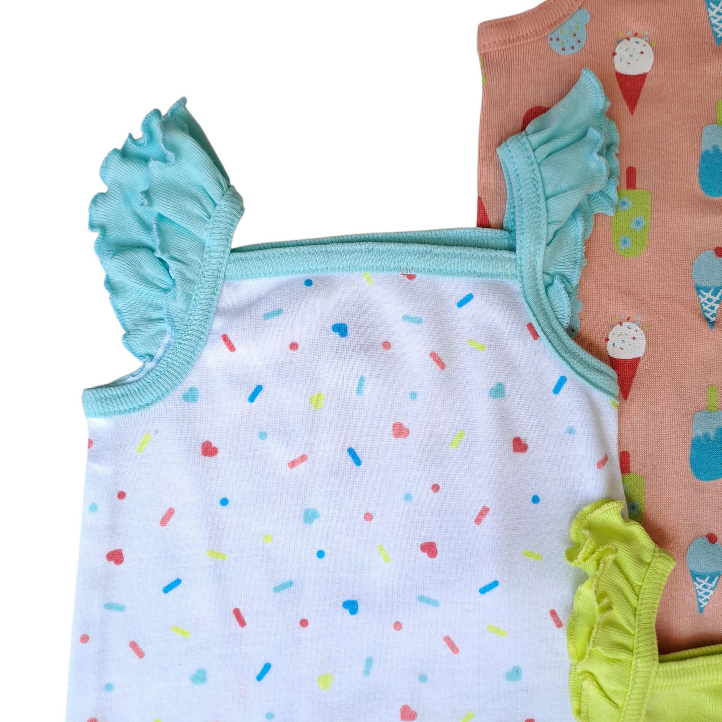 Koala Baby set 4 mamelucos sin manga multicolor - Talla 6a9 meses