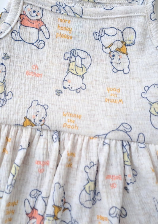 Disney Baby vestido gris Winnie Pooh - Talla 6a9 meses