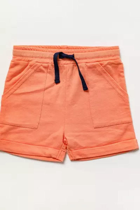 Little Gent conjunto short salmon y polo azul - Talla 18a24m 2-3