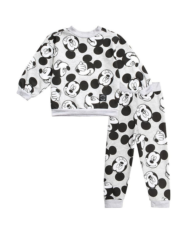 Mickey conjunto abrigo y jogger gris negro - Talla 4T