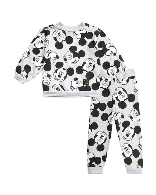 Mickey conjunto abrigo y jogger gris negro - Talla 4T