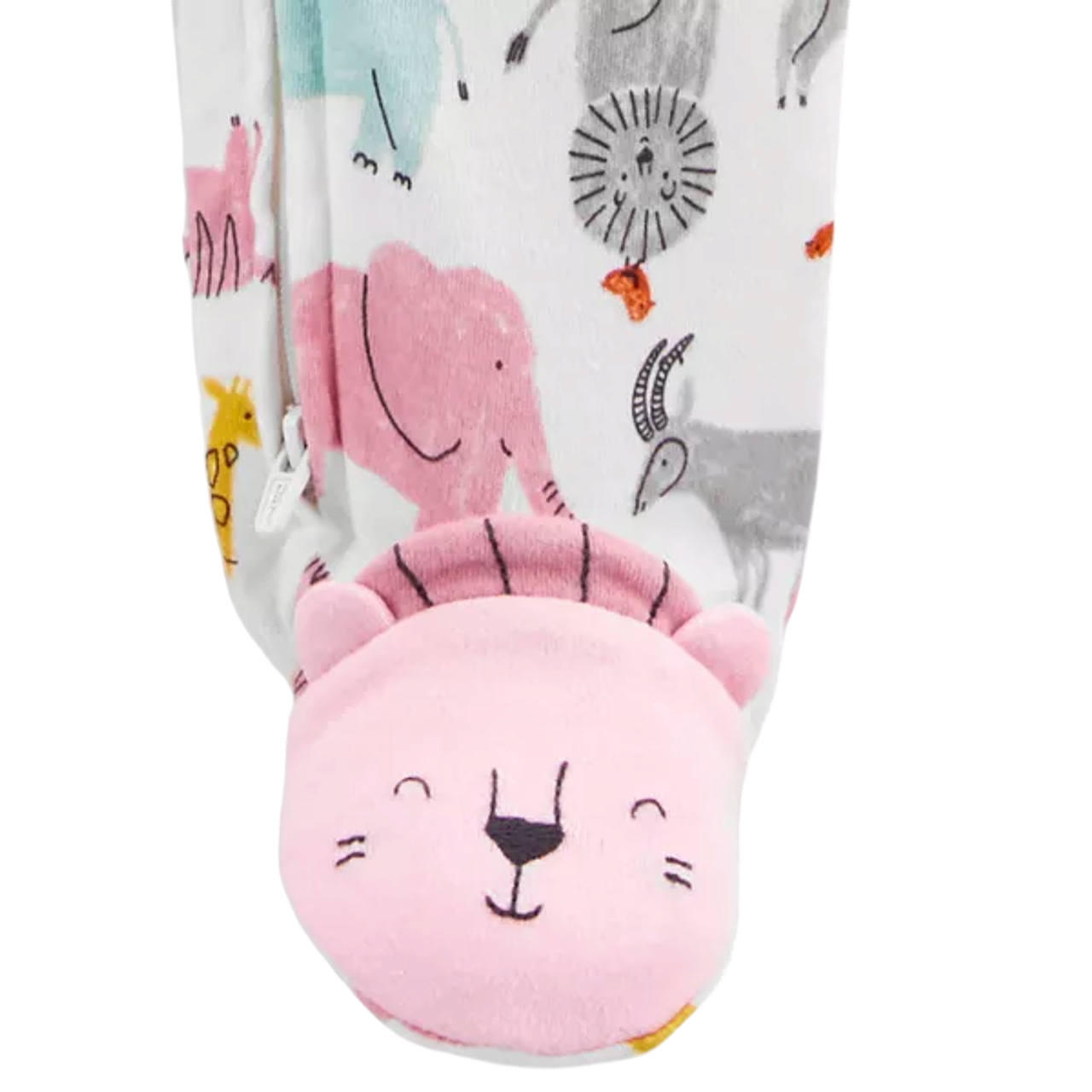 Carter's pijama pie cerrado doble zipper animales - Talla Recién Nacido