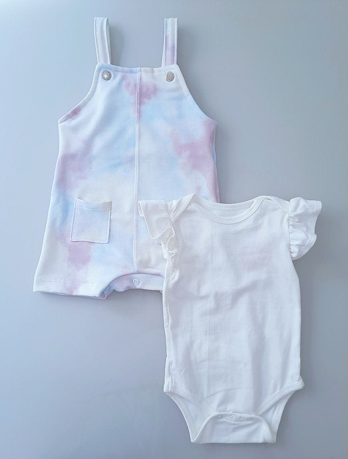 Infanti overall multicolor mameluco blanco - Talla 3a6m 6a9m