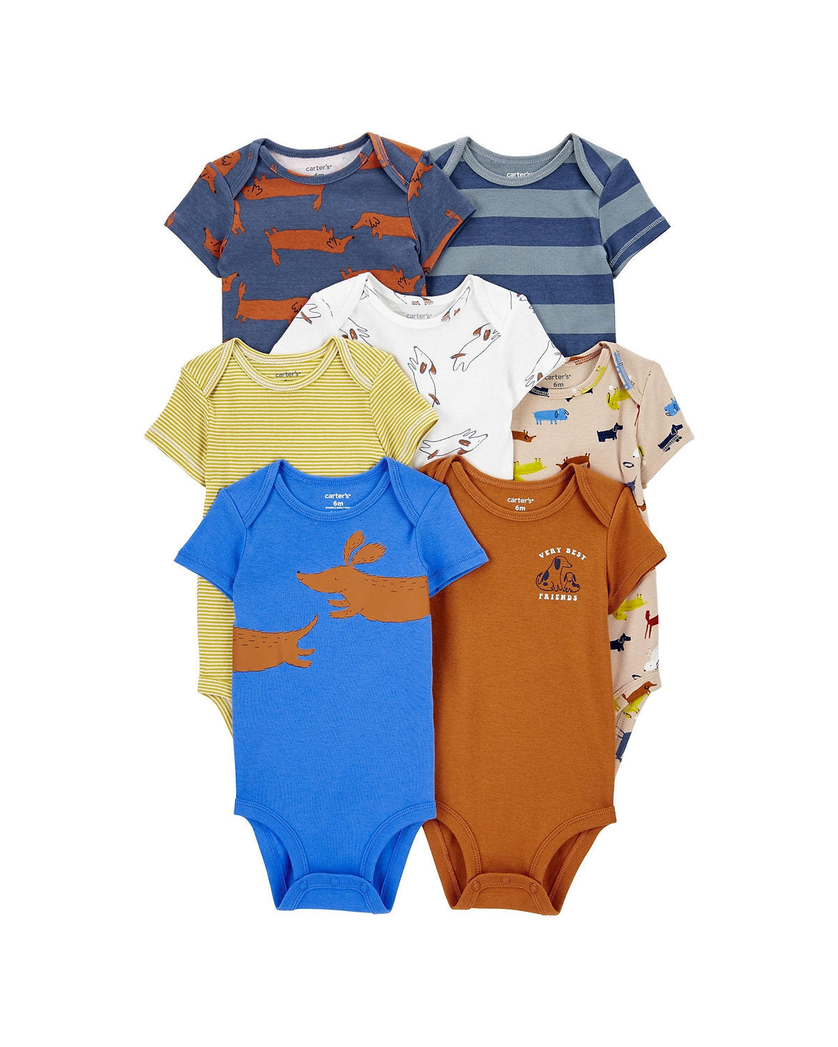 Carter's set 7 mamelucos perritos - Talla 6m