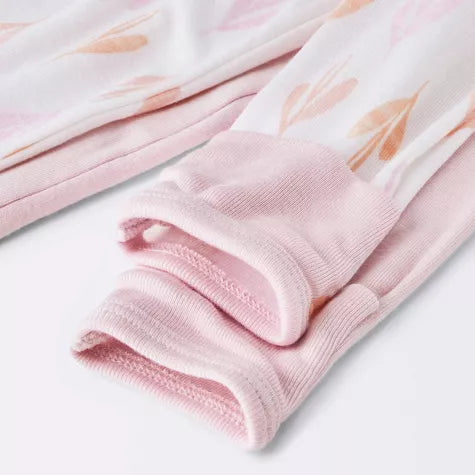 Cloud Island set 2 pijamas doble zipper pie cerrado tela modal - Talla 3a6m