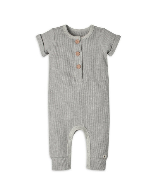 Gerber romper botones manga corta gris unisex - Talla 18 meses