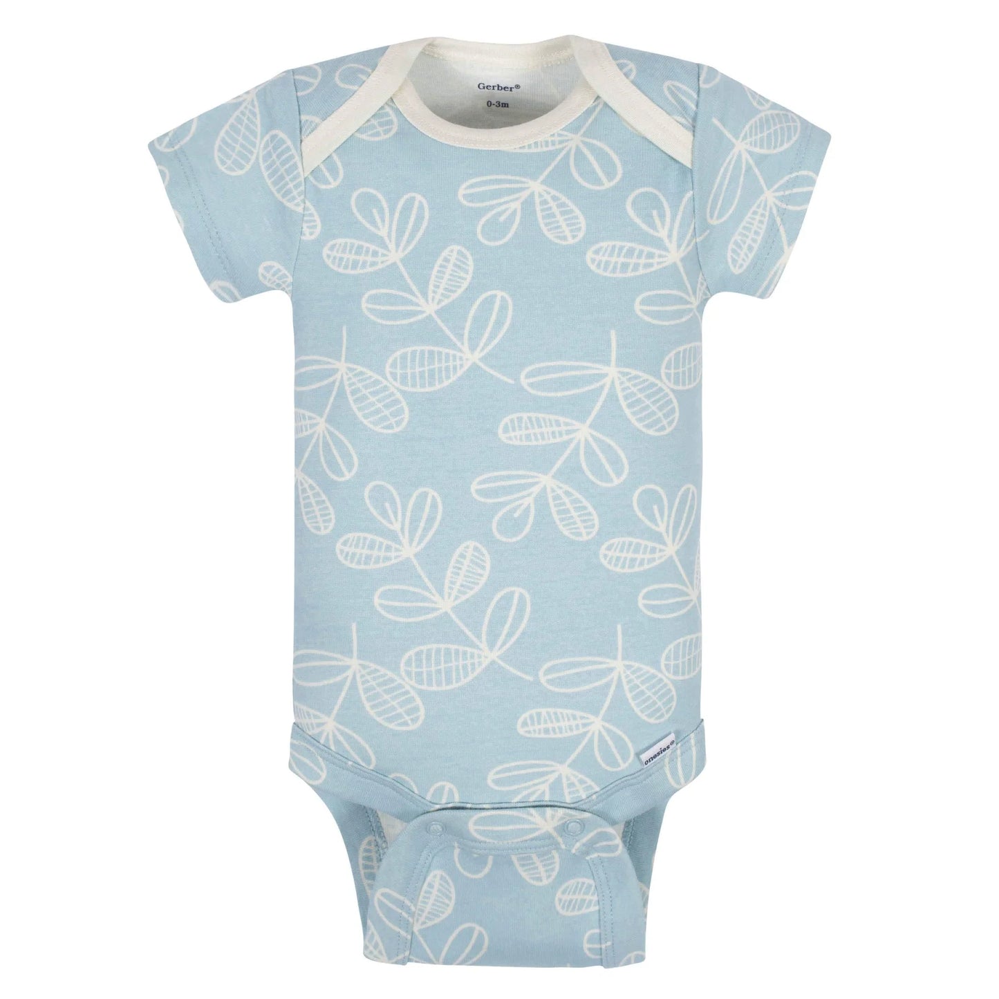 Gerber set 5 mamelucos manga corta flores - Talla 12m