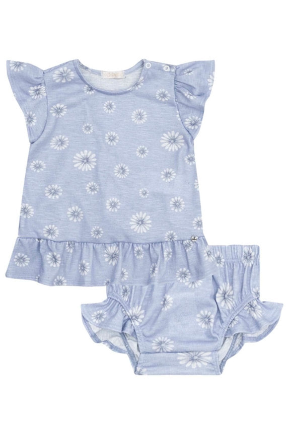 Infanti conjunto 2 piezas flores calzón - Talla 9a12m