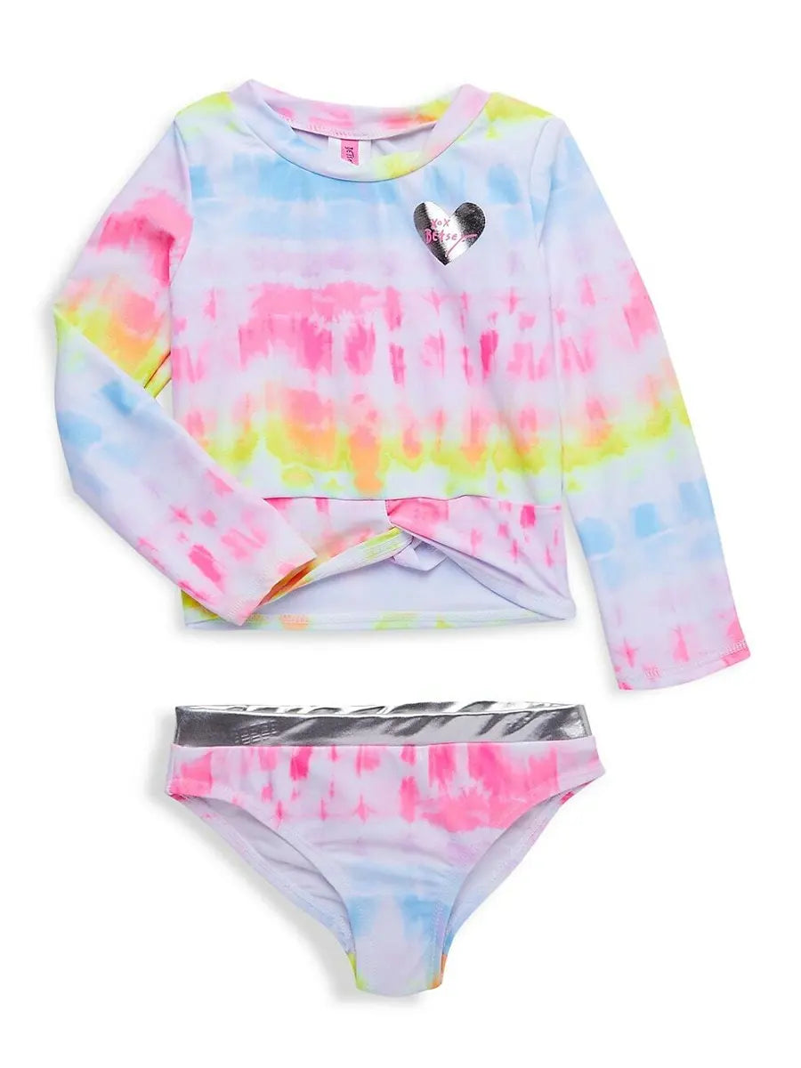 Traje de baño 2 piezas manga larga multicolor - Talla 12