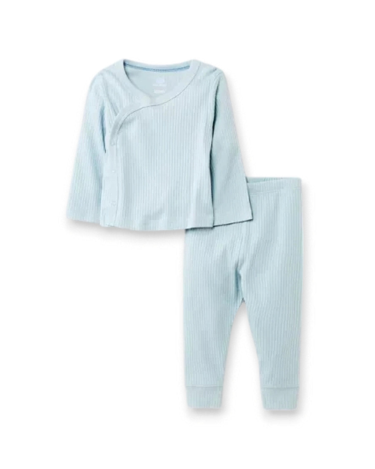 Cloud Island pijama 2 piezas botones manga larga celeste - Talla 12 meses