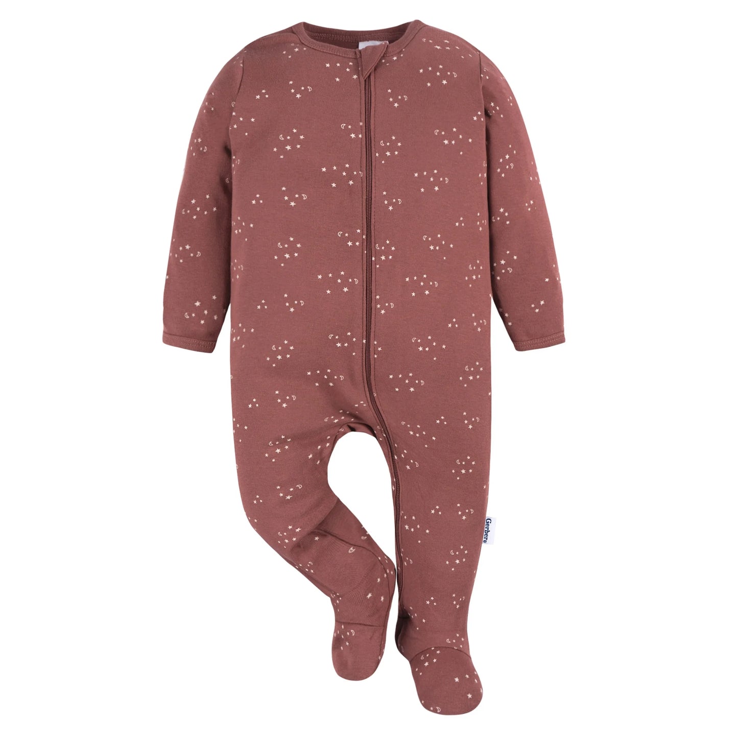 Gerber set 2 pijamas zipper pie cerrado granja - Talla RN - 0a3m
