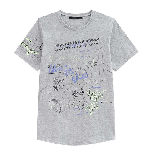 Jhonnie Fox camiseta gris change the world - Talla 8 y 10