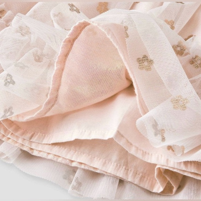 Cat & Jack vestido color durazno floreado con calzón - Talla 18m