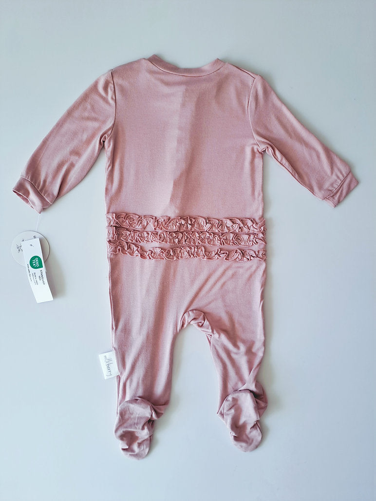 Milkberry pijama pies tela rayón bambú - Talla 6a9m