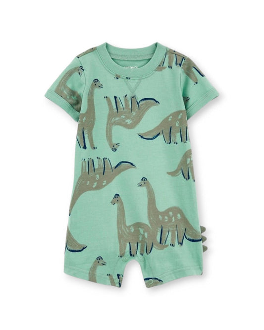 Carter's romper verde dinosaurios - Talla 12m 18m