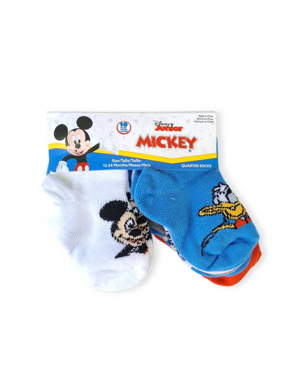 Disney Jr set 10 pares de medias Mickey & amigos - Talla 12a24 meses