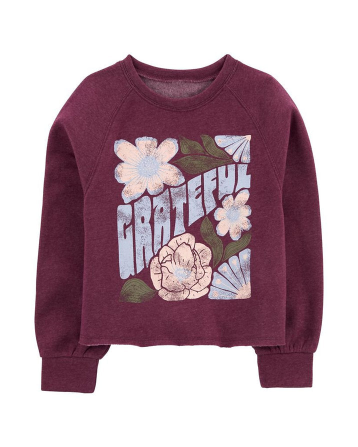 Carters pullover manga larga purpura - Talla 6/7