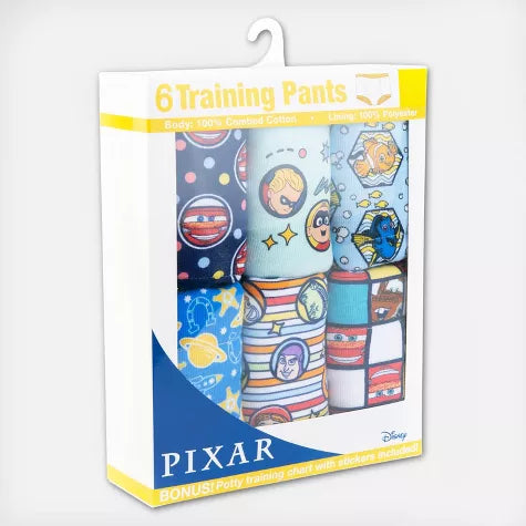 Disney Pixar set 6 calzoncillos entrenadores - Talla 3T