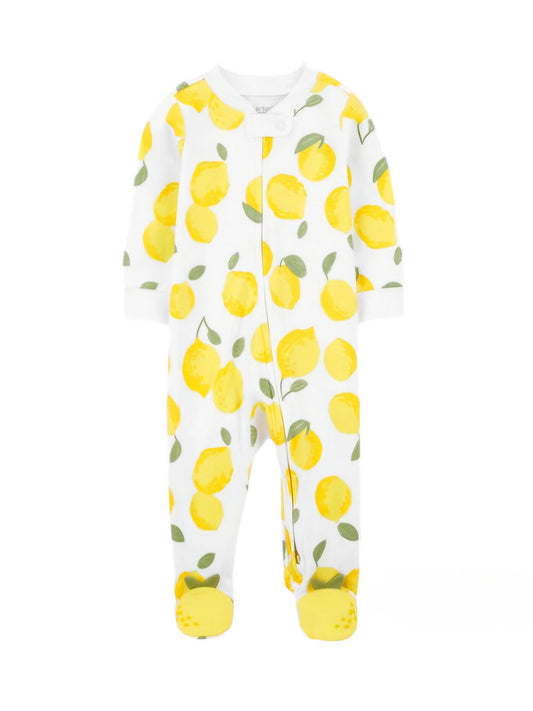Carter's pijama pie cerrado doble zipper limones - Talla 6 meses
