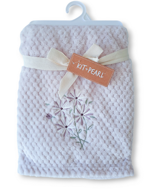 Kit & Pearl frazada acolchada lila flores