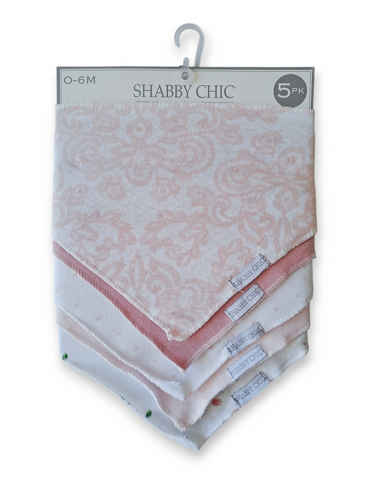 Shaby Chic set 5 bandana/babero flores