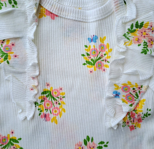 Catherine Malandrino set 3 piezas short mameluco y diadema rosa - Talla 12m 18m