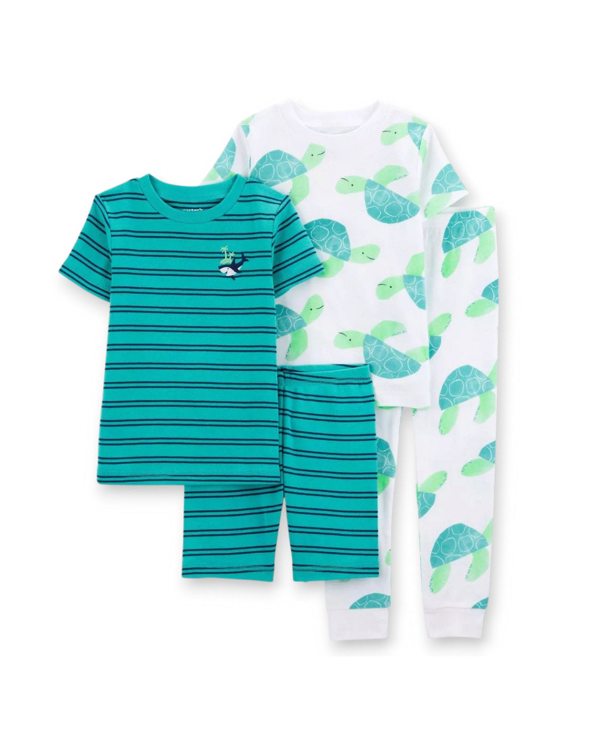 Carter's Set 2 pijamas ballenas tortuga - Talla 4T