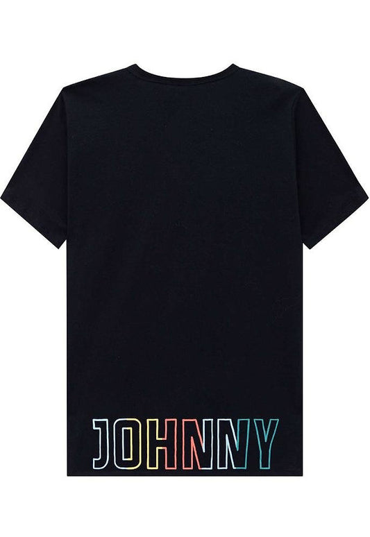 Jhonnie Fox camiseta negra logo - Talla 10