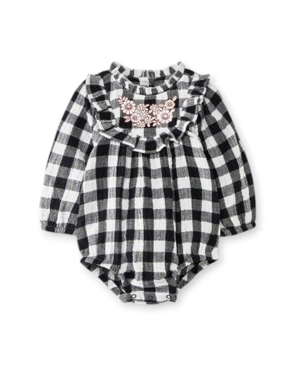 Cat & Jack romper blanco negro manga larga - Talla 24 meses