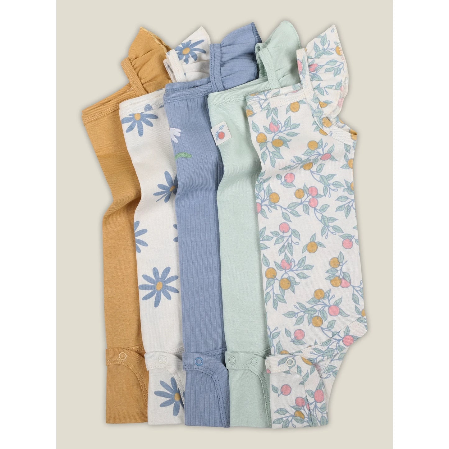 Little Star Orgánic set 5 mamelucos sin mangas - Talla 24 meses