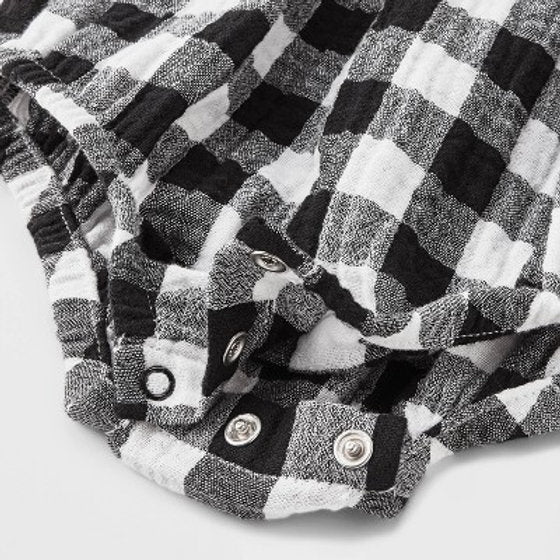 Cat & Jack romper blanco negro manga larga - Talla 24 meses