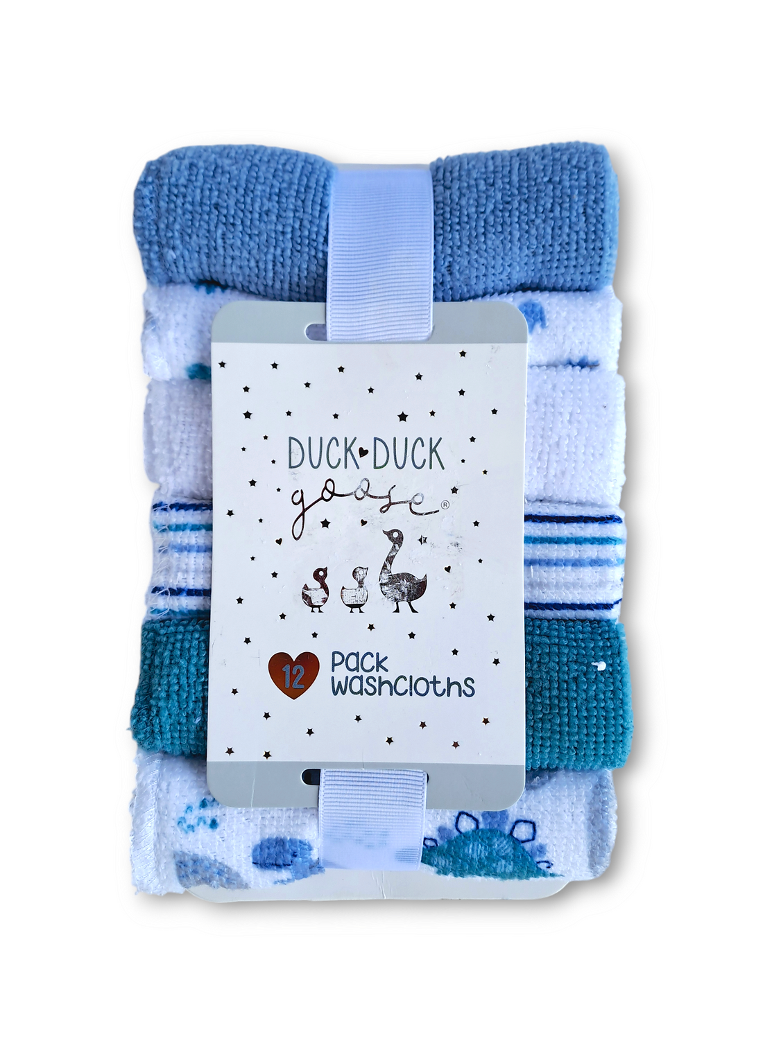 Duck Duck set azul 12 pañitos de baño