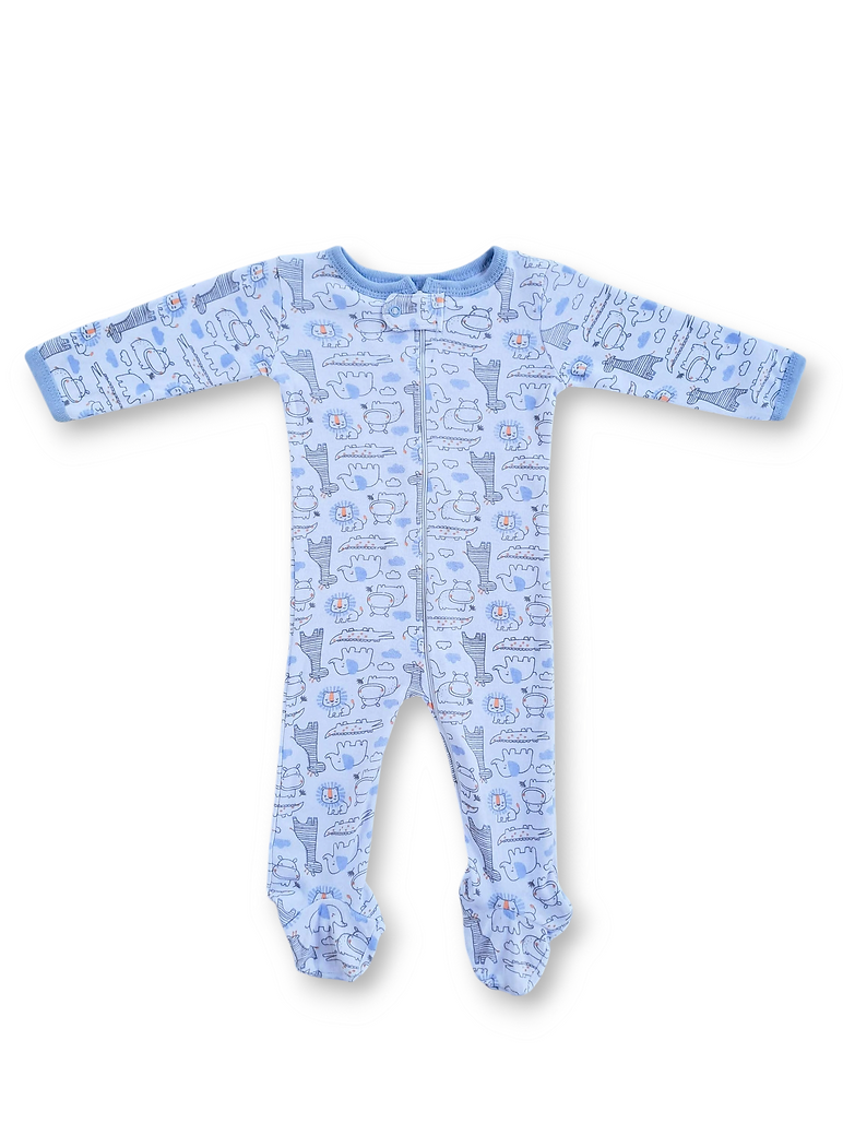 Swiggles pijama zipper animales 100% algodón - Talla 0a3 meses