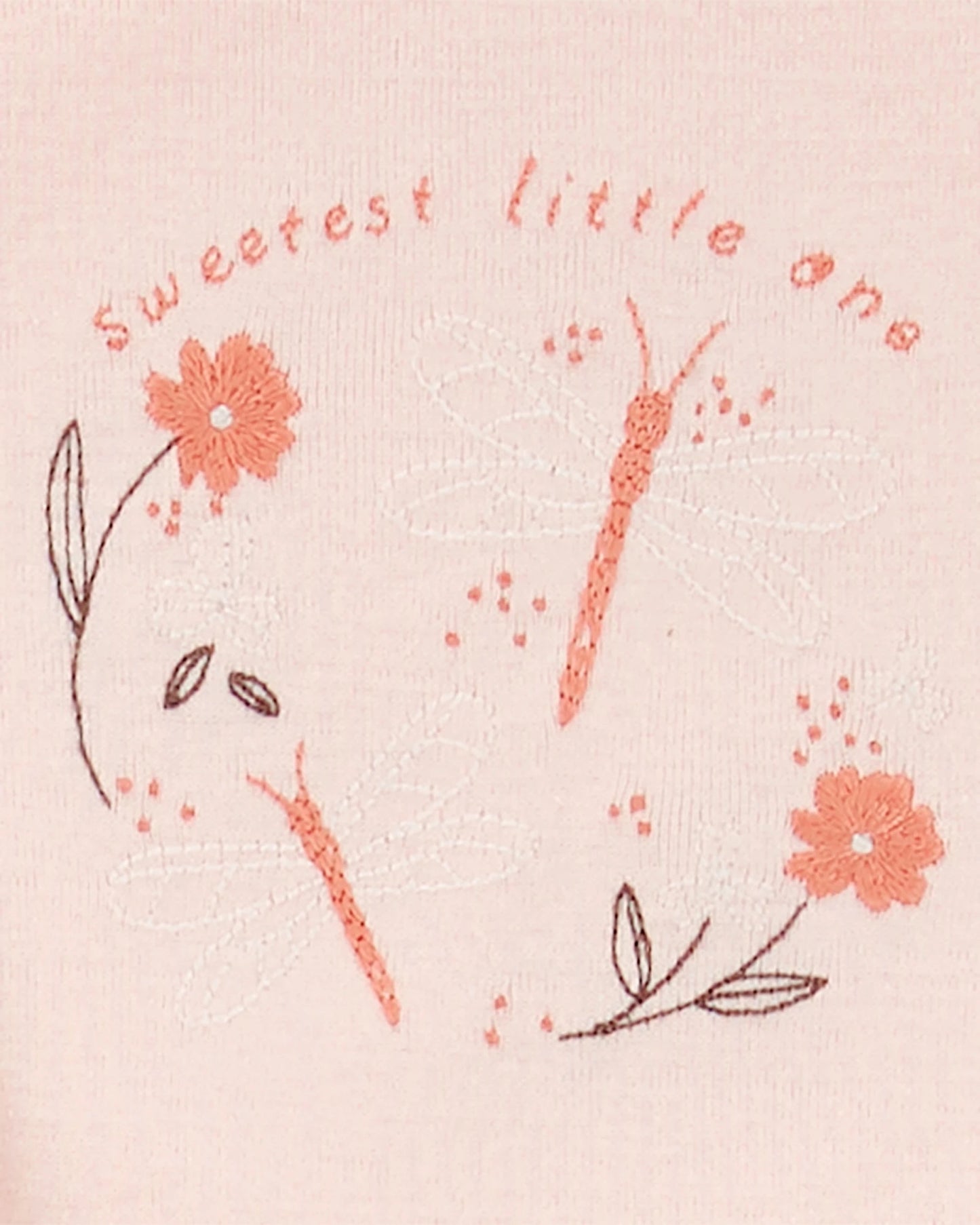 Carter's conjunto 3 piezas rosa abrigo legging mameluco flores - Talla 12 meses