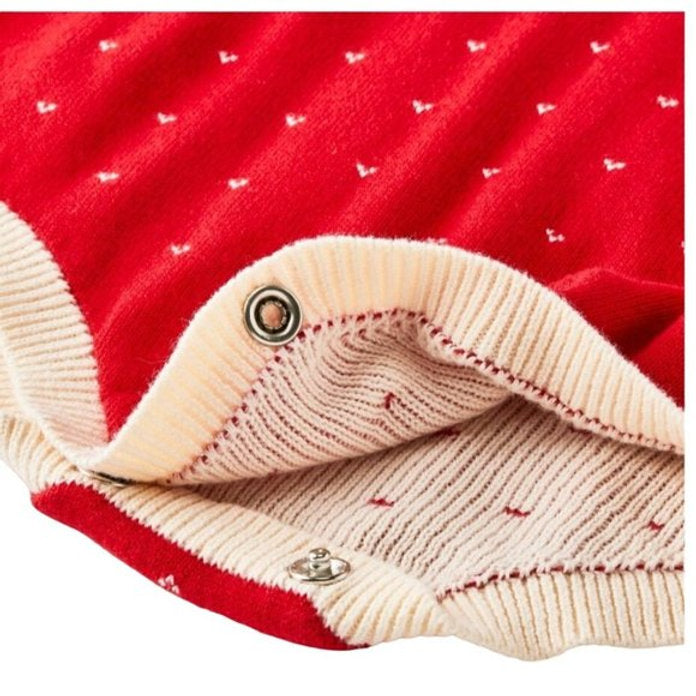 Cat & Jack mameluco manga larga rojo navidad - Talla 18 meses