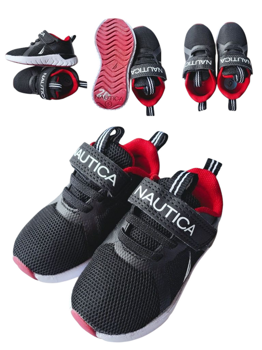 Nautica calzado negro rojo - Talla USA5 EUR20 12.1cm