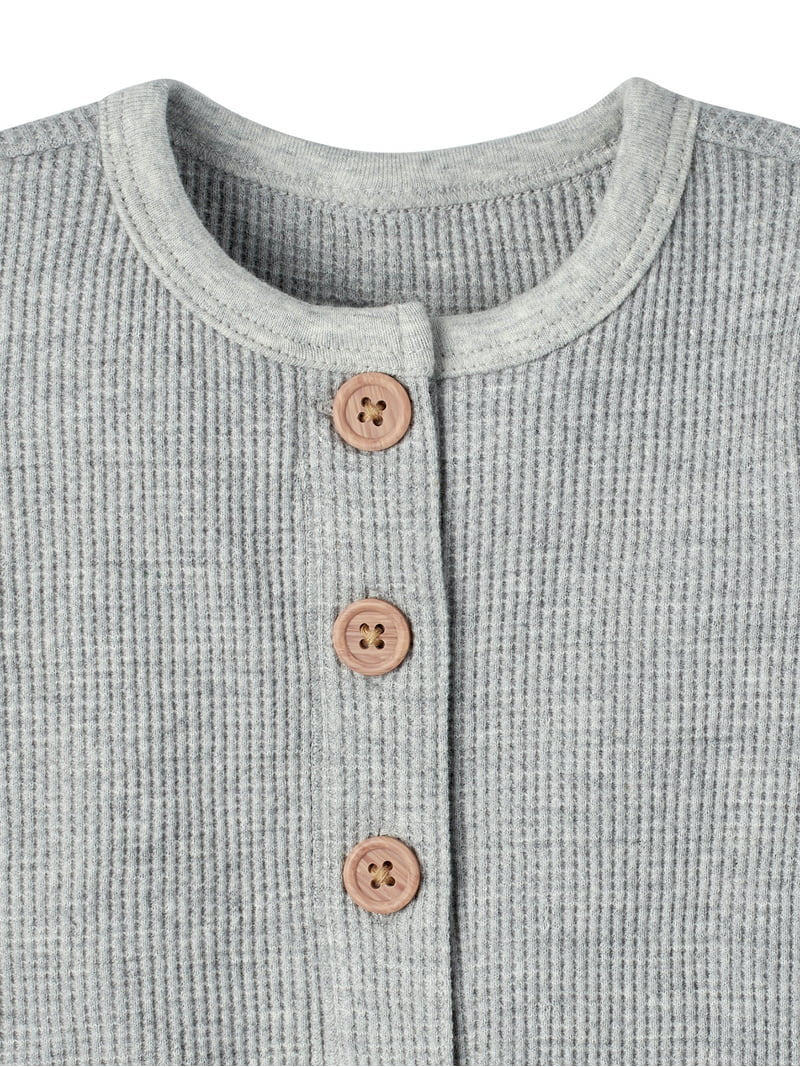 Gerber romper botones manga corta gris unisex - Talla 18 meses