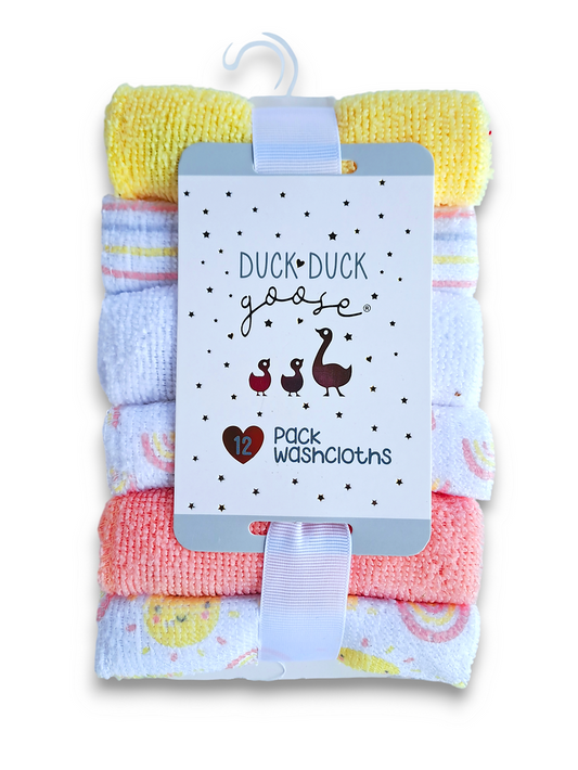 Duck Duck set multicolor 12 pañitos de baño