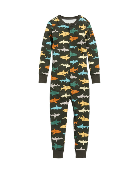 Old Navy pijama tiburón unisex pie abierto zipper - Talla 2T