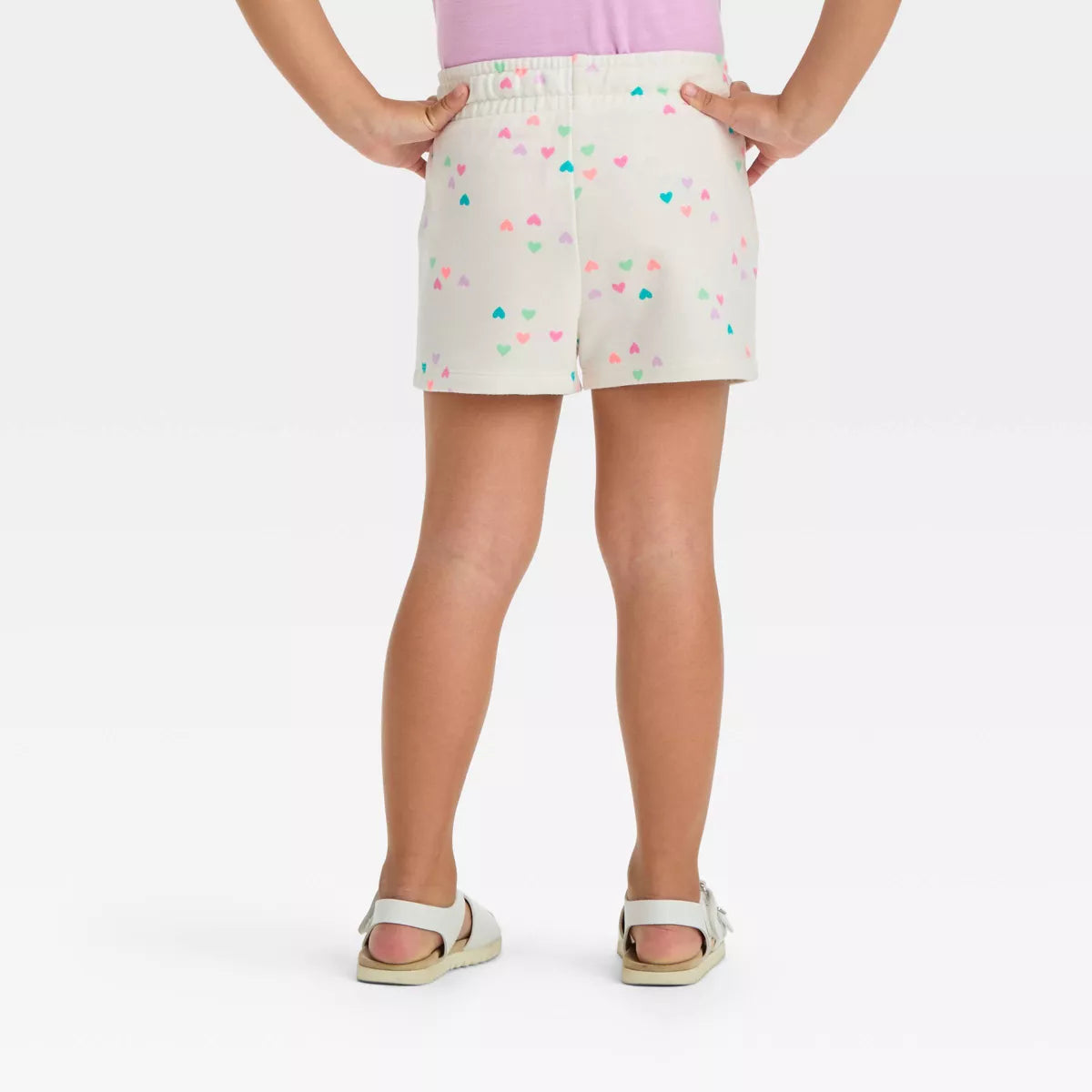 Cat & Jack short blanco corazones - Talla 3T