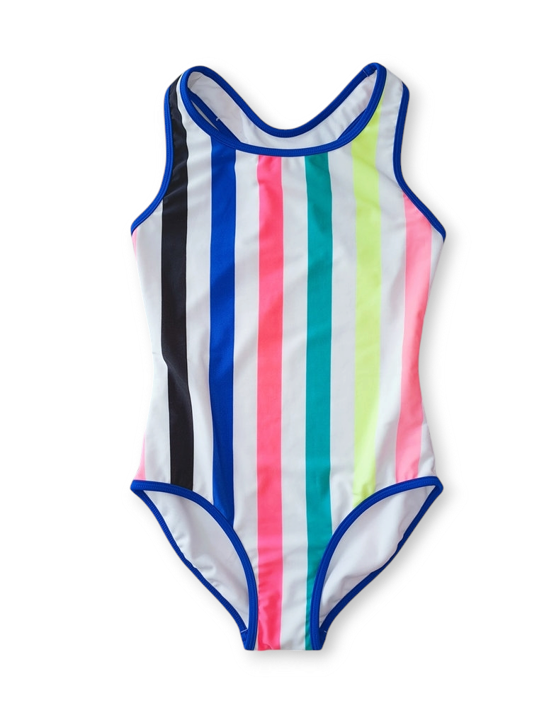 Cat & Jack traje de baño entero rayas colores - Talla 10