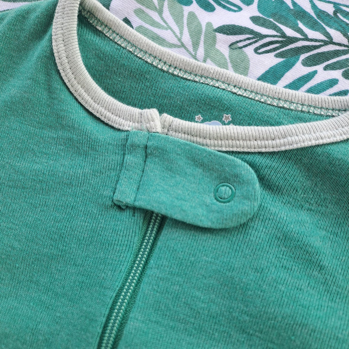 Cloud Island set 3 pijamas pie cerrado verde hojas - Talla 3a6 meses