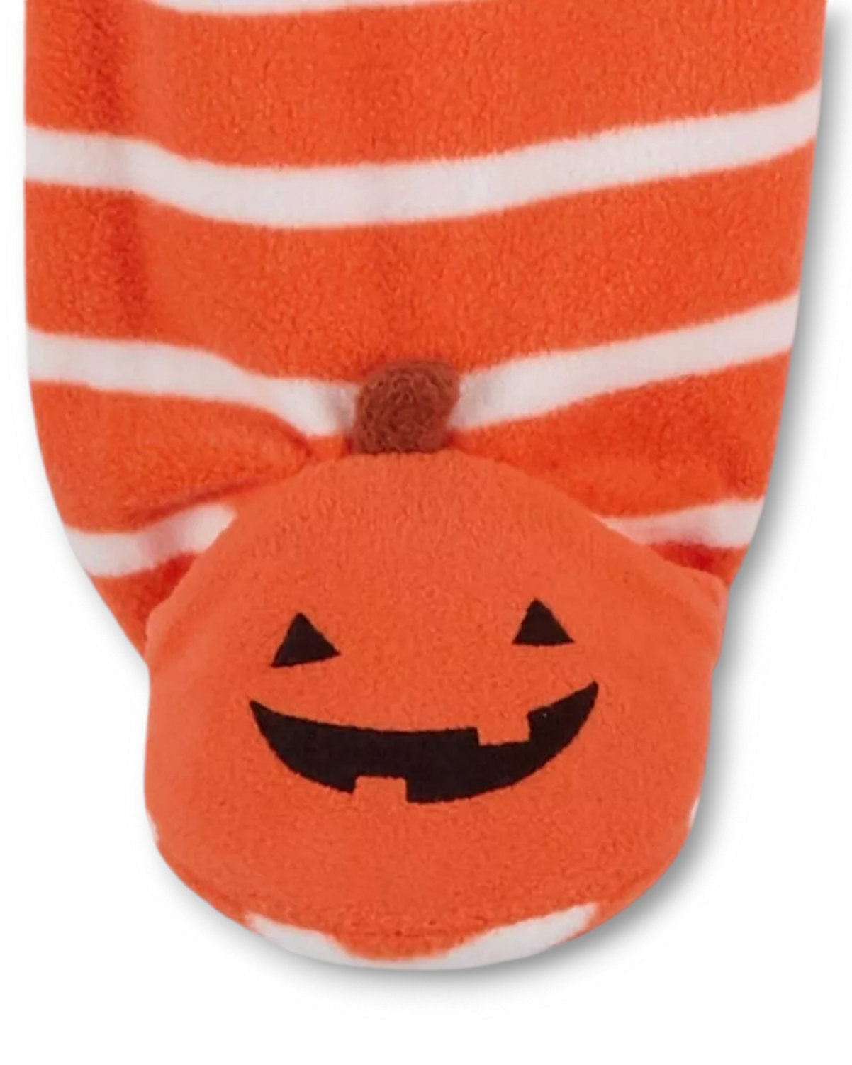 Carter's pijama halloween calabaza pie cerrado doble zipper tela polar - Talla 6 meses