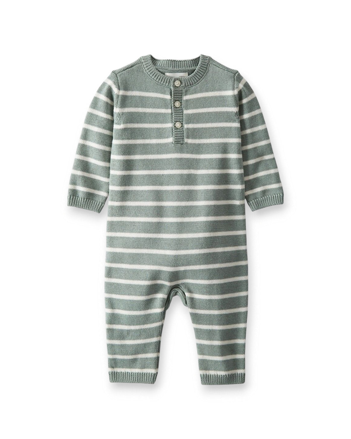 Carter's jumpsuit tejido verde rayas - Talla 24 meses