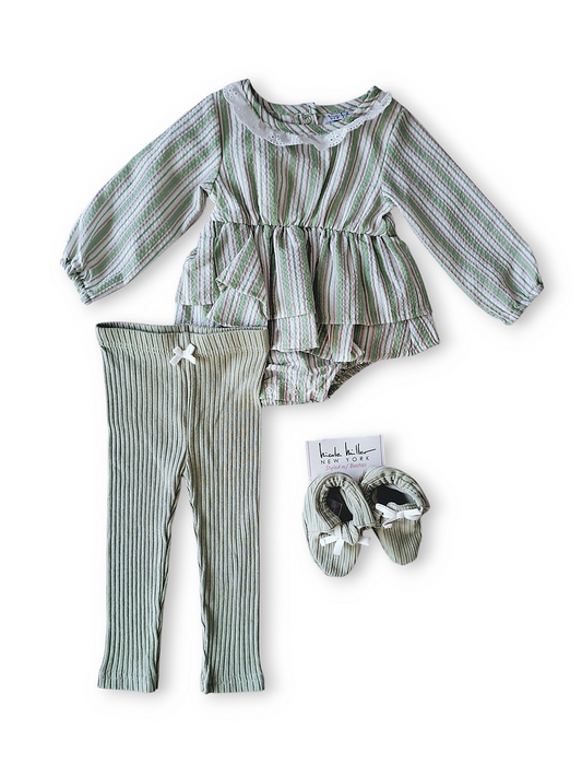 Nicole Miller conjunto legging bodysuit botas - Talla 12m