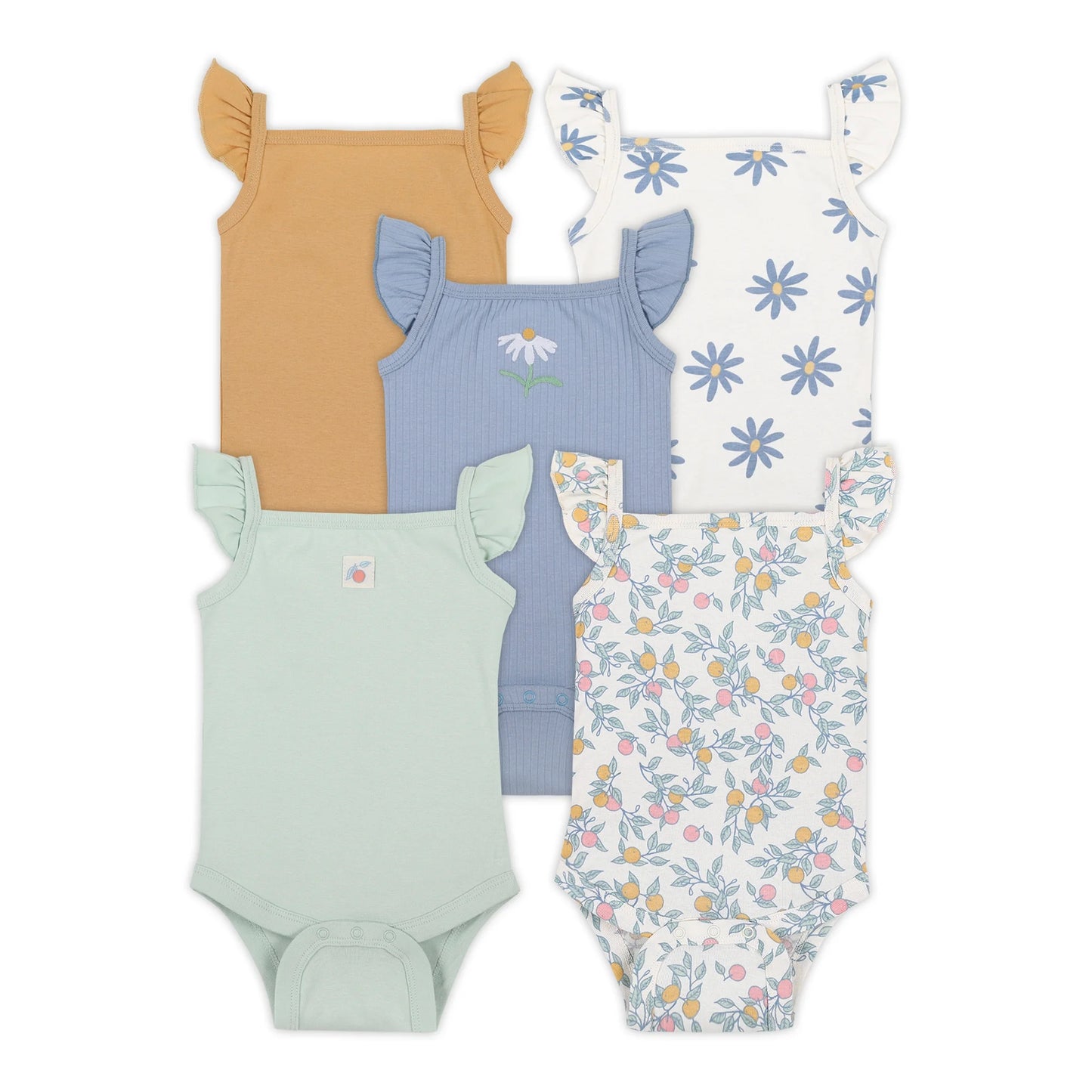 Little Star Orgánic set 5 mamelucos sin mangas - Talla 24 meses