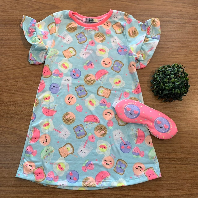 Infanti pijama manga corta dulces antifaz - Talla 6