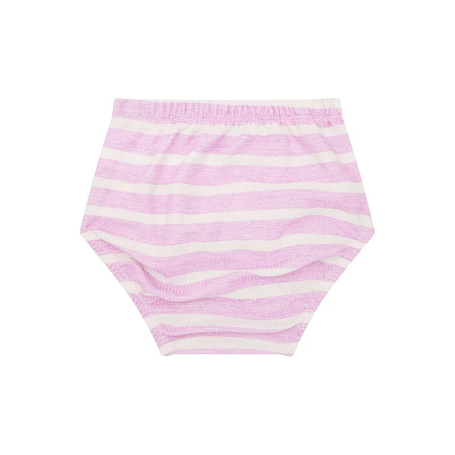 Infanti vestido lila rayas con calzon - Tallas 3a6m